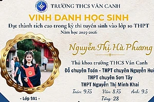 'Ngôi trường quê' có nhiều lượt đỗ vào lớp 10 chuyên của Hà Nội